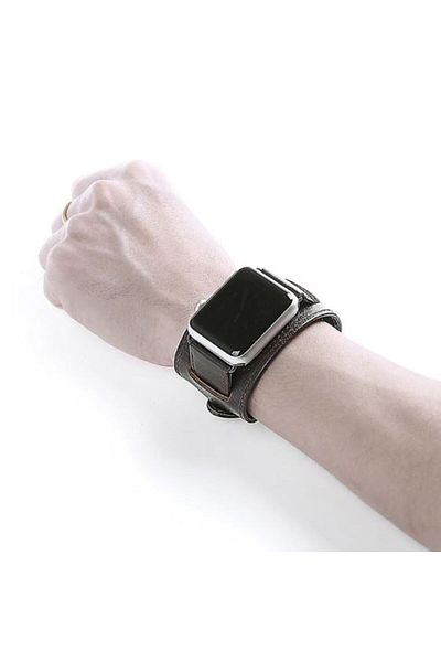 REDz Accessories Crazy Horse Strap, Vintage, Apple Watch, Adjustable, Genuine Leather, Dark Brown - 38/40/41 Mm