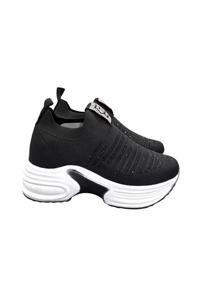 Aybaak 5006 Knitwear Stone Wedge Heel Women's Shoes Sneaker