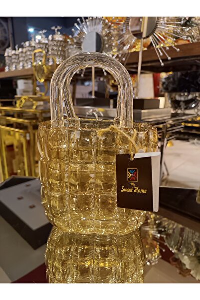 FURKAN HEDİYELİK ÇANTALI CAM VAZO BAL CAM KÜÇÜK