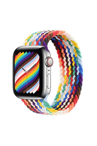 REDz Accessories Solo Loop Strap, Compatible with Apple Watch, Elastic, Rainbow - 44/45/46/49 mm, Medium