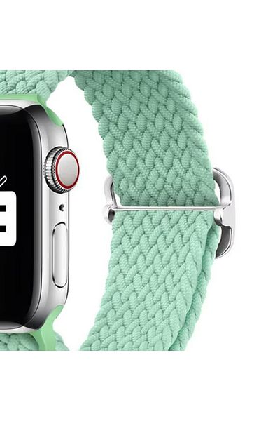 REDz Accessories Solo Loop Strap, Elastic, Apple Watch, Adjustable, Textile, Mint Green - 44/45/46/49 Mm