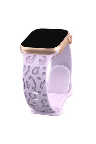 REDz Accessories 3d Animal Print Strap, Silicone For Apple Watch, Adjustable, Engraved, Lilac - 38/40/41 Mm