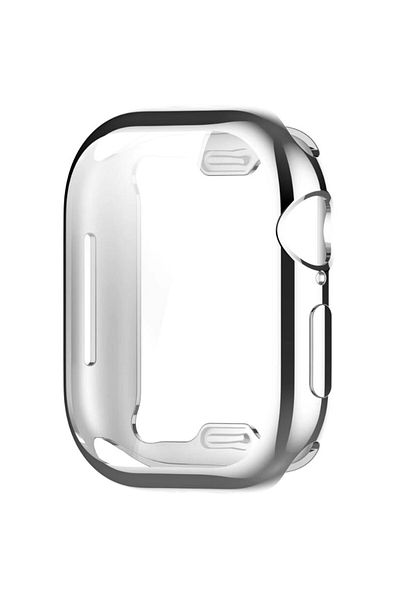 REDz Accessories Shockproof Protective Case, For Watch Series 10, Full Body, Silicone, Silver - Watch 46mm Series 10