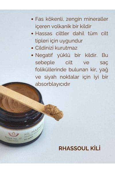 Troya No17 Rhassoul Clay Mask / Rhassoul Clay Mask