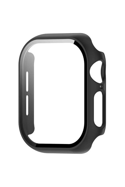 REDz Accessories Case With Glass Cover, Matte Bumper, For Watch Series 10, Black - Watch 42mm Series 10