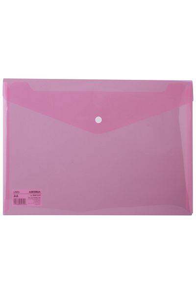 Deli Plastic Button Folder A4 Red Deli