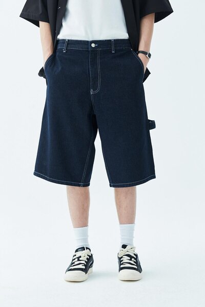 VAMOSCLO ШОРТИ-БЕРМУДИ З ДЕТАЛЬНИМ ШВОМ - СИНІ