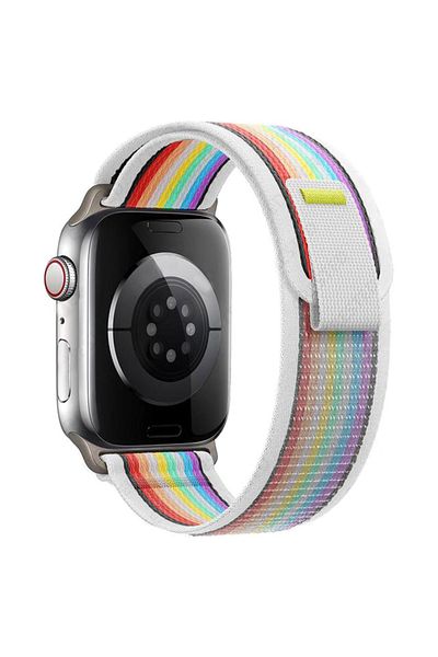REDz Accessories Trail Loop Strap, Nylon, Compatible with Apple Watch, Hedgehog, Rainbow - 44/45/46/49 mm