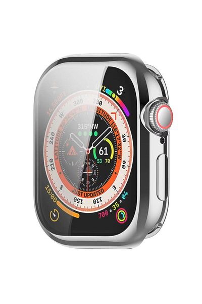 REDz Accessories Shockproof Protective Case, For Watch Series 10, Full Body, Silicone, Silver - Watch 46mm Series 10