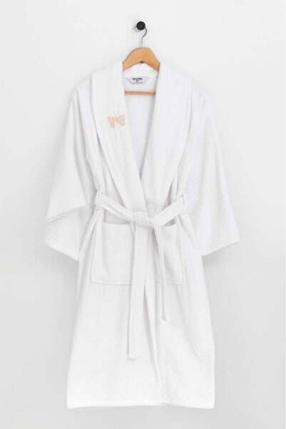 Minteks Дамски халат Şalyaka Luna White, размер L - Minteks Home