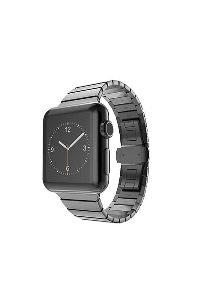 REDz Accessories Metal Link Strap For Apple Watch, Black - 38/40/41 Mm