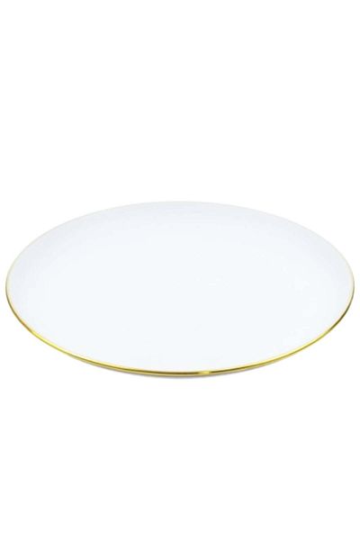PUFO Farfurie elegantă Elegance pentru desert, aperitive, 23 cm, albă