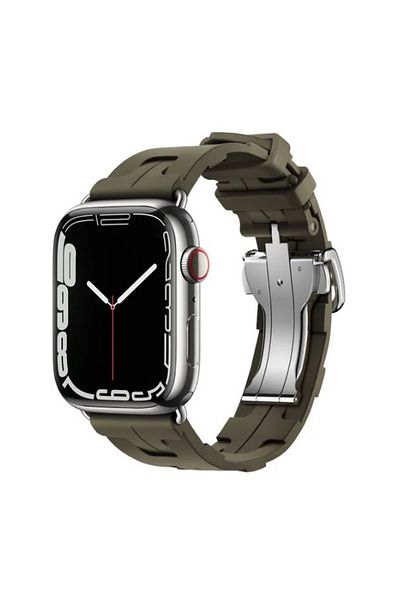 REDz Accessories Kilim Warrior Apple Watch Strap, Adjustable, Silicone, Khaki - 44/45/46/49 Mm
