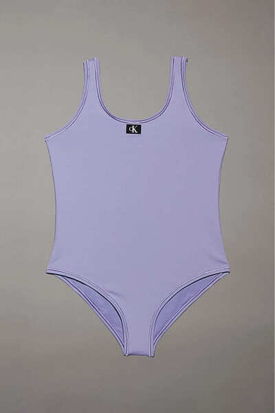 Calvin Klein Kız Çocuk Ck Swimsuit Mayo - Mor