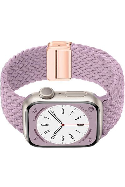 REDz Accessories Solo Loop Strap, Magnetic Closure, Compatible With Apple Watch, Adjustable, Lilac - 44/45/46/49 Mm