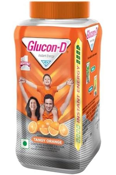 GLUCON-D Tangy Orange Glucose Powder | For Tasty & Healthy Orange Flavoured Glucose Drink | Provides