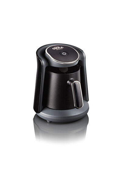 Arzum Okka 480W Minio 4-Cup Turkish Coffee Machine Black and Chrome OK004-K