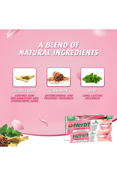 Dabur Herbal Sensitive Toothpaste 150 G Gentle Herbal Care For Sensitive Teeth & Gums