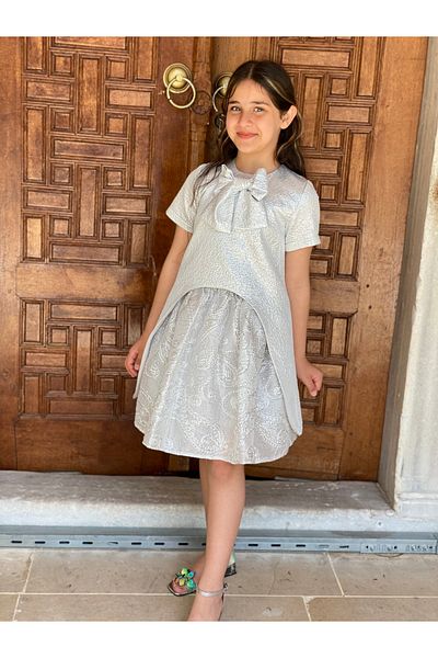 HÇ Hülya Çelik KİDSWEAR 2018 Crinoline Long Jacket Girl's Evening Dress Suit