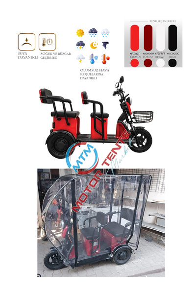 Motor Marketim Volta Apec Apm5 - Üç Tekerli Motor Brandası - Siyah