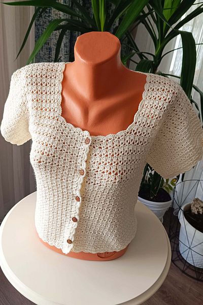 Dilek Yıldırım Special Design Women's Cardigan Hand Knitted Organic