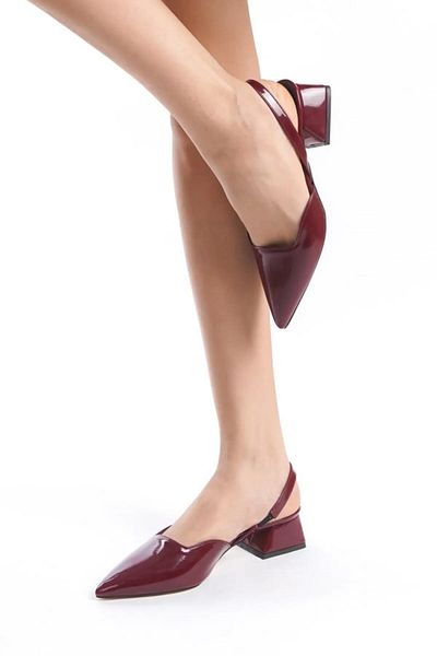 Peta Women's Pointed Toe Open Back Classic Heeled Shoes