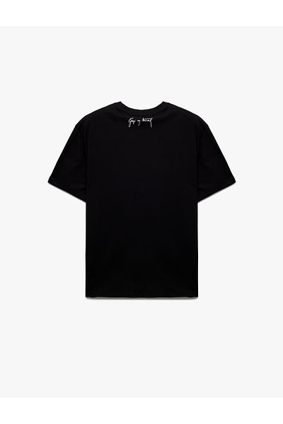 Koton Crew Neck Short Sleeve Regular Fit Cotton Ataturk Printed T-Shirt