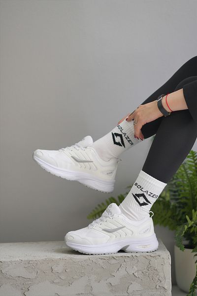 SOLAZER Pantofi albi pentru femei Pantofi sport casual 041-2