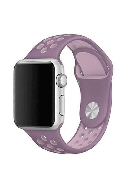 REDz Accessories Perforated Sport Band For Apple Watch, Silicone, Purple - 44/45/46/49 Mm, Large