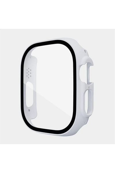 REDz Accessories Glass Case Cover, Apple Watch 49mm, Full Protection, White
