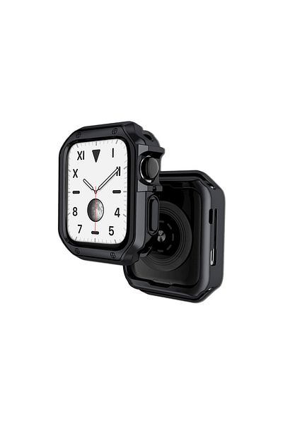 REDz Accessories Apple Watch Case, Shockproof, Soft Silicone, Full Protection, Black - Apple Watch 42/44/45 Mm
