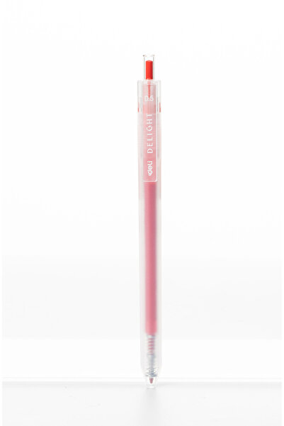 Deli Pix cu gel cu mecanism 0.5mm, roșu, Delight Deli
