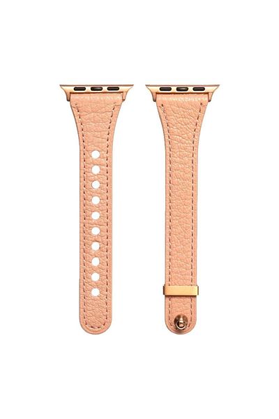 REDz Accessories Eternal Ultra-thin Strap, For Apple Watch, Leather Effect, Adjustable, Pink - 38/40/41 Mm
