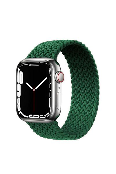 REDz Accessories Solo Loop Strap, Compatible with Apple Watch, Elastic, Green - 38/40/41 mm, Large