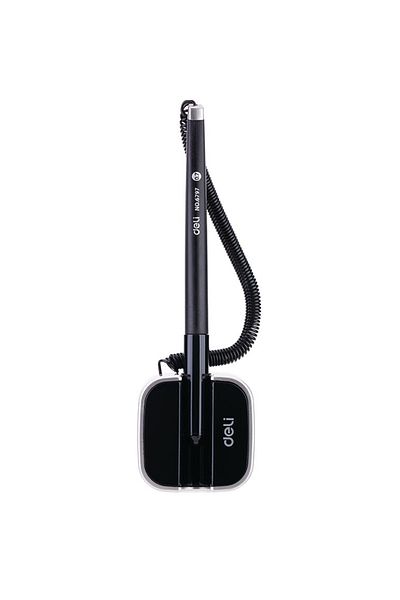 Deli Ballpoint Pen With Adhesive Stand And Cord 0.7mm Blue Deli