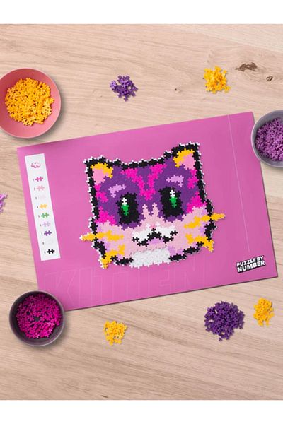 Plus Plus Plus-Plus Number Puzzle, 500 pieces, Kitten