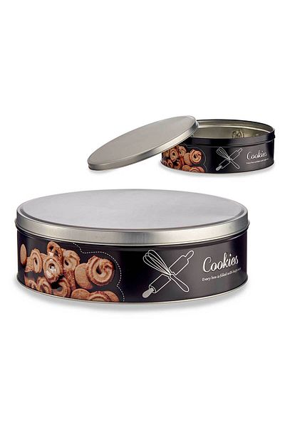 Arte Regale Metal box for cookies/biscuits 22.5 x 7 x 22.5 cm