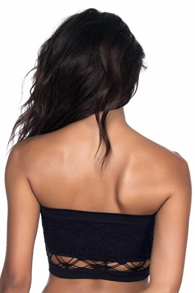 diletrend Mulvxicgy Mdyk02 White Mi 4050 Double Mesh Gatherer Strapless Bustier (Mulvix)