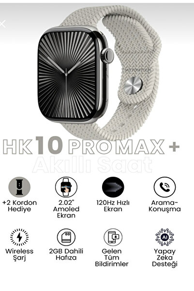 HUAHONG HK10 Pro Max Amoled 2.02 AMOLED Wearfitpro/ChatGPT/Ses kayıt/Kulaklık...