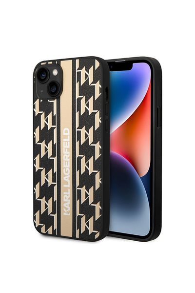 Karl Lagerfeld Case for iPhone 14 Plus, Karl Lagerfeld, Hardcase Monogram, Brown