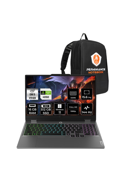 LENOVO LOQ i5 12600HX 16GB 512GB SSD RTX4050/6GB 105W 144Hz 15.6" W11H Gaming...