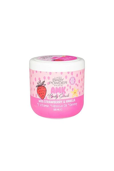 BABY POWDER AMK Lady Baby Strawberry & Vanilla Face & Body Scrub Powder - 500ml