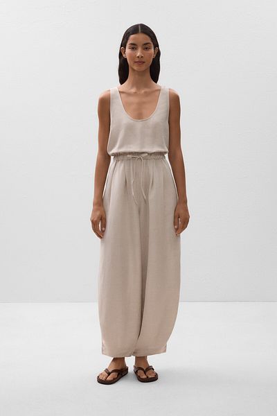 Oysho Balloon Jumpsuit With Linen