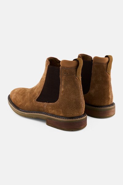 CLARKS Men Standard Clarkdale Hall Slip On Ankle Boots, Brown