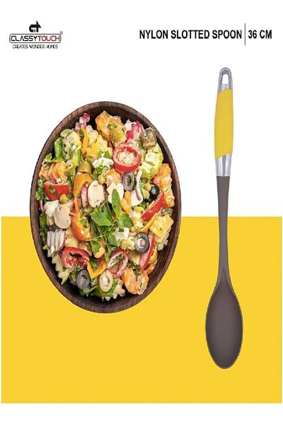 CLASSYTOUCH Nylon Solid Serving Spoon – Heat-Resistant & Non-Stick Cookware Safe Kitchen Utensil