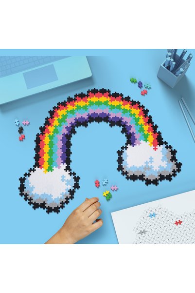 Plus Plus Puzzle pe numere Plus-Plus, 500 piese, Curcubeu