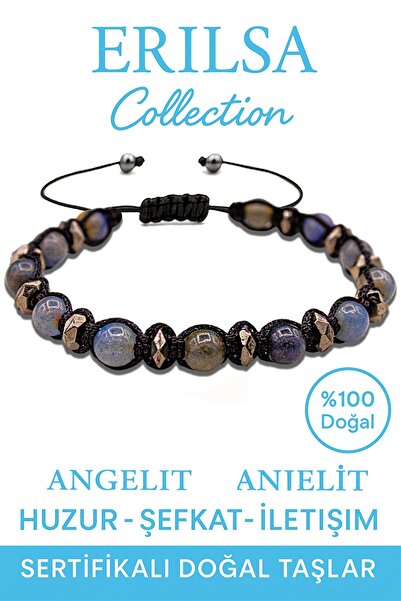 Erilsa سوار Macrame Terahertz وAngelit Angel Stone المعتمد - يصل إلى السلام ا...