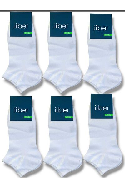 Fanilam Безшевни мъжки чорапи до глезена Jiber Bamboo - устойчиви на пот, естествени, дишащи и удобни, 6 броя