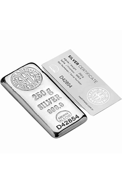 Nadir Metal Rafineri E-gümüş 250 gr Nadir Külçe Gümüş