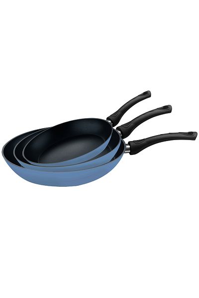 Bergner Set de 3 tigăi 18/22/26 cm, mașină de spălat vase cu inducție, antiaderentă